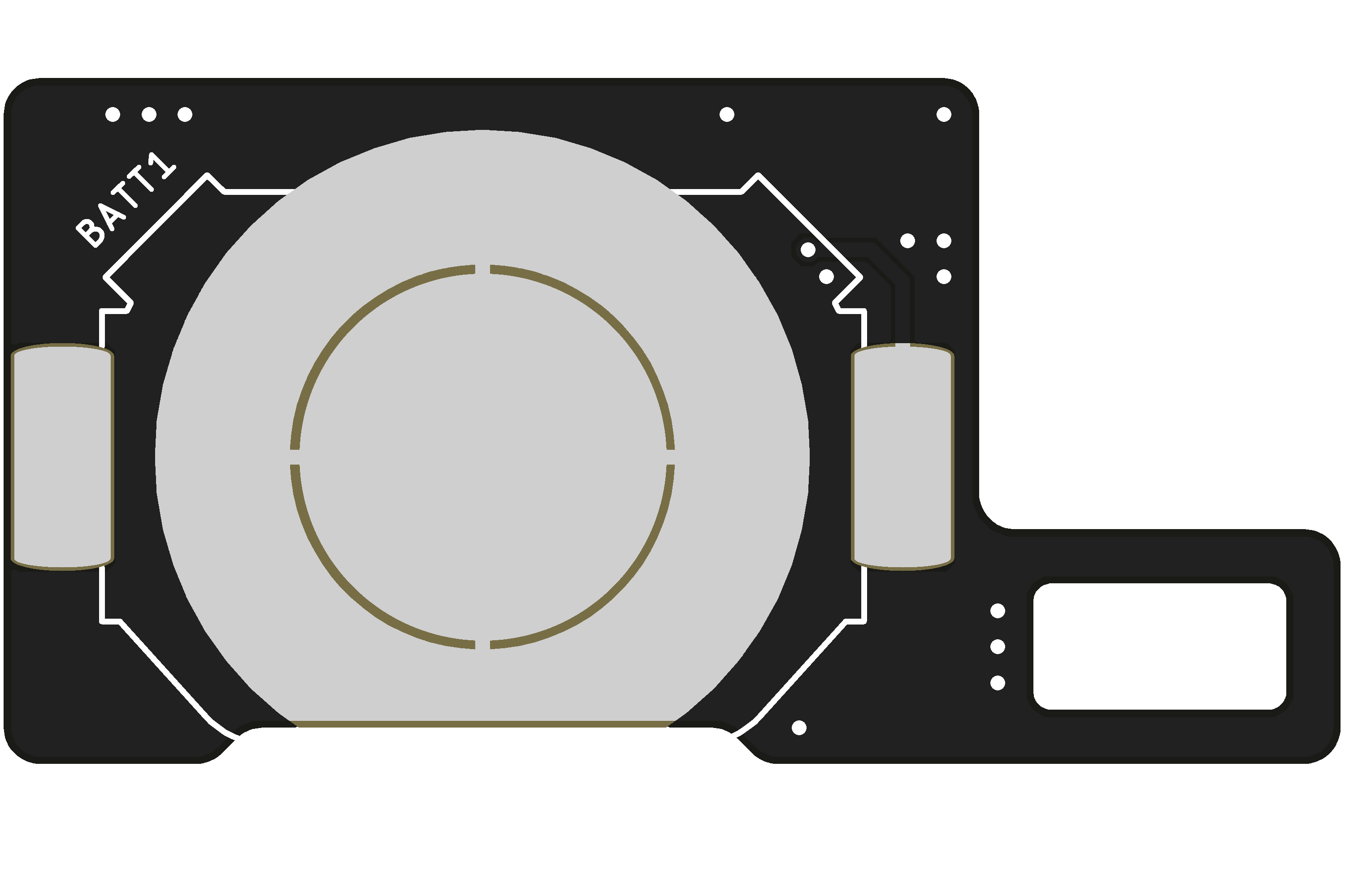 Bugger PCB bottom view - battery holder side